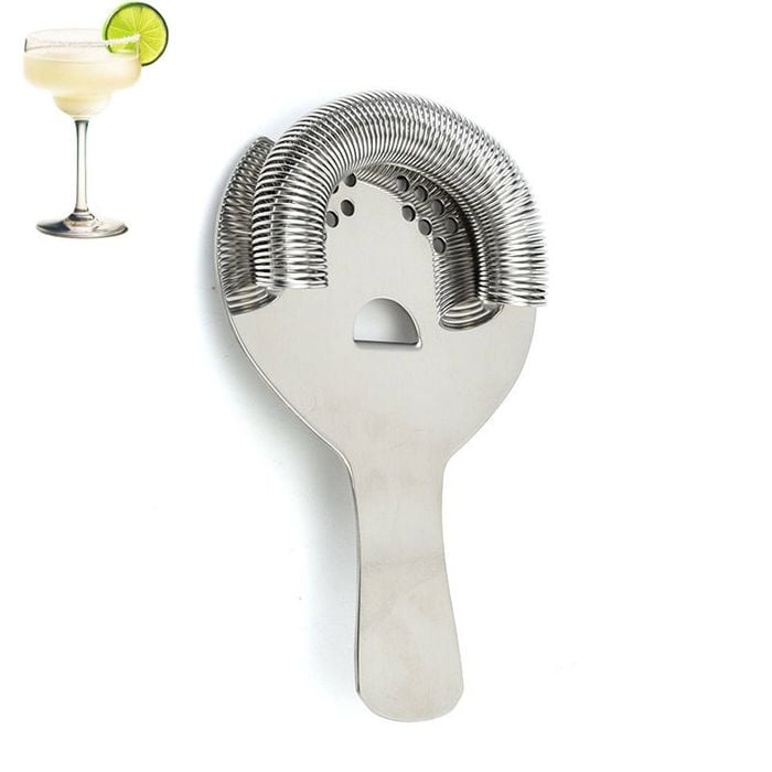 Catzon Cocktail Strainer 304 Stainless Steel with Spring-Silver