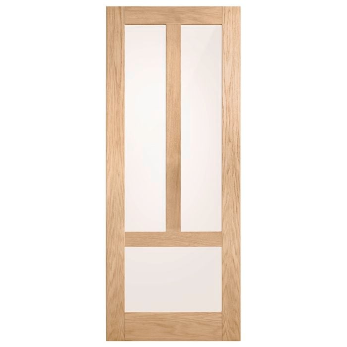 Corinthian 2040 x 620 x 35mm Internal Door White Oak Moda Translucent Glass AMODG3