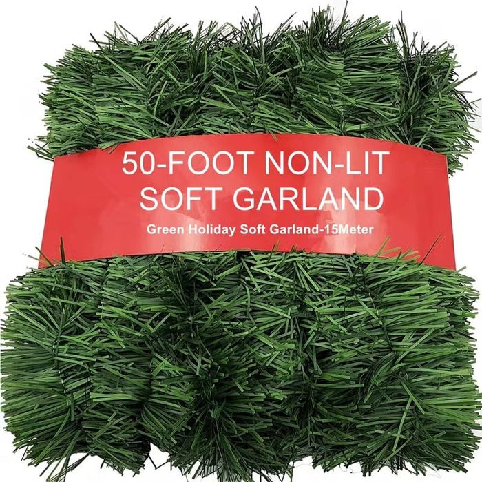 Lifebay 50-Foot Soft Garland for Christmas and Parties