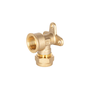 Instantor - 15mm Brass Compression Wall plated Elbow LF