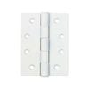Lemaar 100 x 75 x 2.5mm White Fixed Pin Flat Tip Hinge