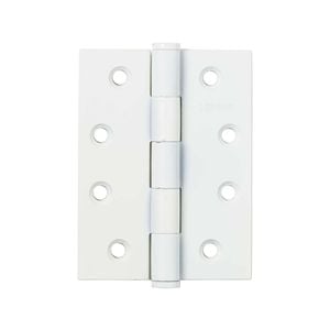 Lemaar 100 x 75 x 2.5mm White Fixed Pin Flat Tip Hinge