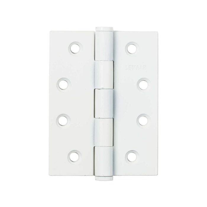 Lemaar 100 x 75 x 2.5mm White Fixed Pin Flat Tip Hinge