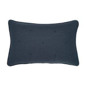 2pc Linen House Somerst Navy Blue Cotton Muslin Pillow Sham Set 50x75cm