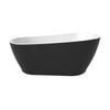 Caroma 1700 x 850 x 680 Black And White Noir 1700 Freestanding Bath