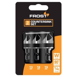 Frost 13-16-19mm Countersink HCS Rose Head Set - 3 Pack