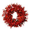 Lifebay Red Berry & Eucalyptus Christmas Wreath Door Decoration