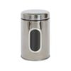Harbour Housewares Stainless Steel Windowed Food Storage Container Airtight Tea Coffee Sugar Canister Kitchen Caddy