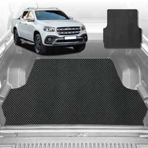 6D Diamond Ute Tub Mat for Mercedes-Benz X-Class Ute 2017-2021 (with factory plastic tub liner)-Black-Outback GT