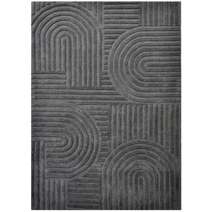 Contemporary Handwoven Wool Rug-Unity 6230-Smoke-110x160cm