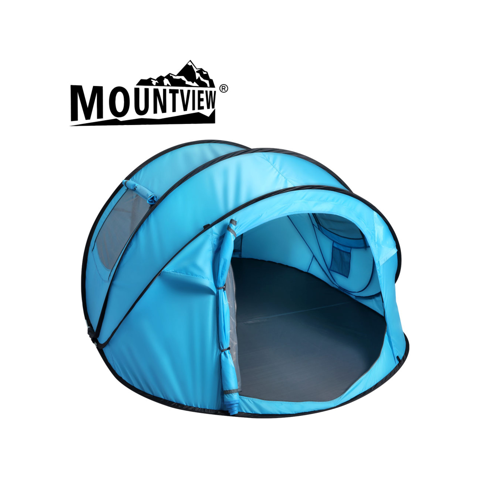 Mountview Pop Up Camping Tent Beach Outdoor Family Tents Portable 4 Person Dome Bunnings Australia