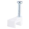 DETA 5mm White Flat Cable Clips - 200 Pack