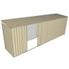 Build-A-Shed 1.2 x 6.0 x 2.0m Skillion Double Sliding Side Door Shed - Cream