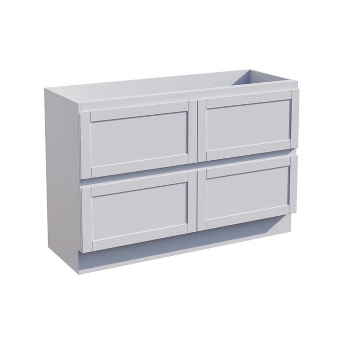 Stein 1200 x 450 x 810mm White Select Shaker Floor Standing Vanity - Cabinet Only 