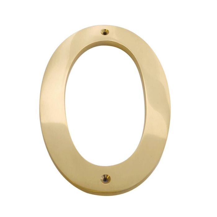 Sandleford 150mm Brass House Number 0