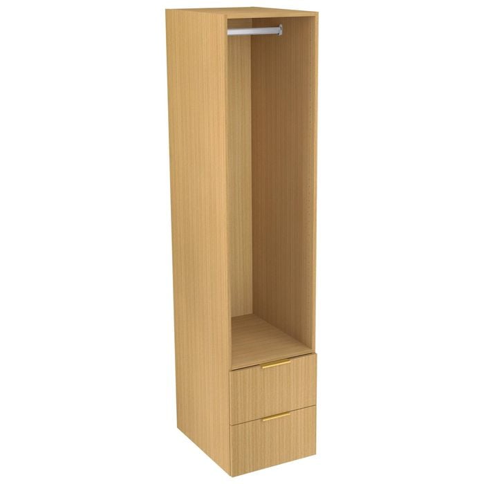Lugna 2048 x 450 x 580mm Sand Hanging 2 Drawer Storage Cabinet