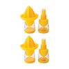 2x Joie Small Lemon Juicer Bottle Kitchen Appliance Mister Yellow 7.3x7.3x10.5cm