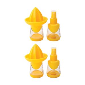 2x Joie Small Lemon Juicer Bottle Kitchen Appliance Mister Yellow 7.3x7.3x10.5cm