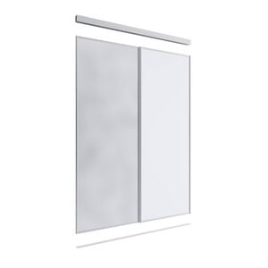 Lugna 2400 x 1201-1800mm 1 Mirror 1 Melamine 2 Door Combo Package