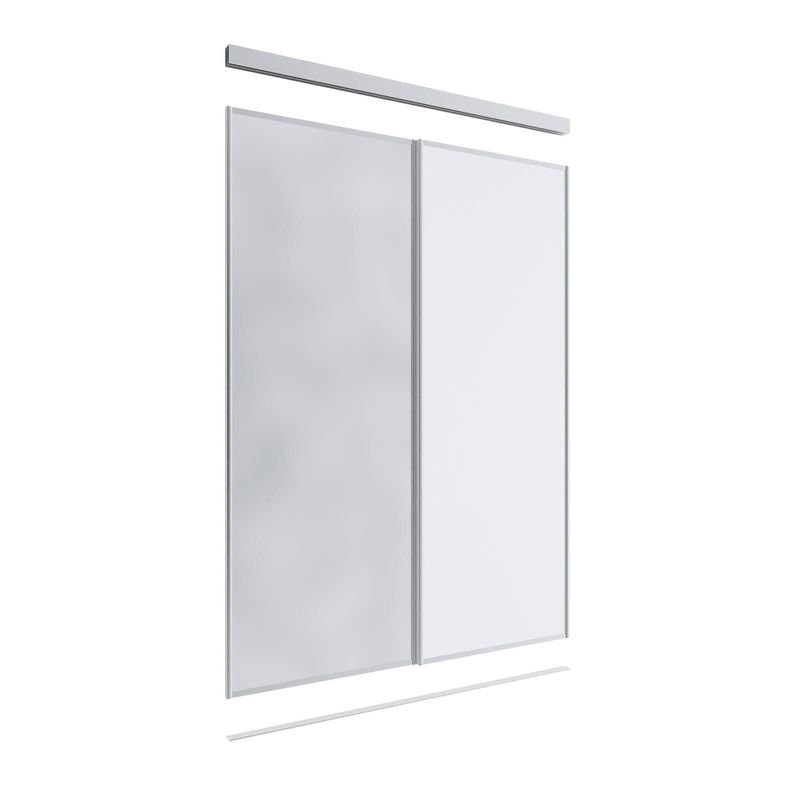 Lugna 2400 x 1201-1800mm 1 Mirror 1 Melamine 2 Door Combo Package