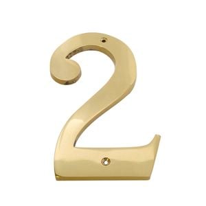 Sandleford 150mm Brass House Number 2