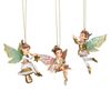 Christabelle 3 Fairy Christmas Ornaments Assorted Novelty Figures 10cm Xmas Tree Decorations Hanging Baubles