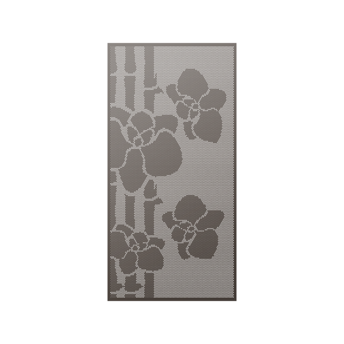 Walpix 2400 x 1200 x 3.0mm Perforated Aluminium Decorative Screen Flat Profile Tropical Full Perf - Hamersley Brown