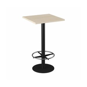 Olg Disc Bar Leaner Black Frame Nordic Maple Top 600mm Square