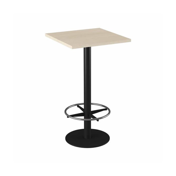 Olg Disc Bar Leaner Black Frame Nordic Maple Top 600mm Square