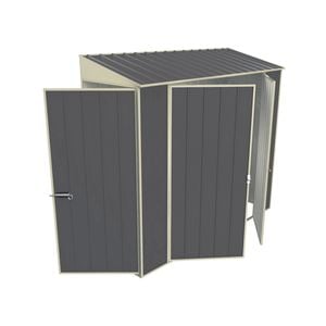 Build-a-Shed 0.8 x 2.3 x 2.0m Skillion Double Hinged Side Door Shed - Grey