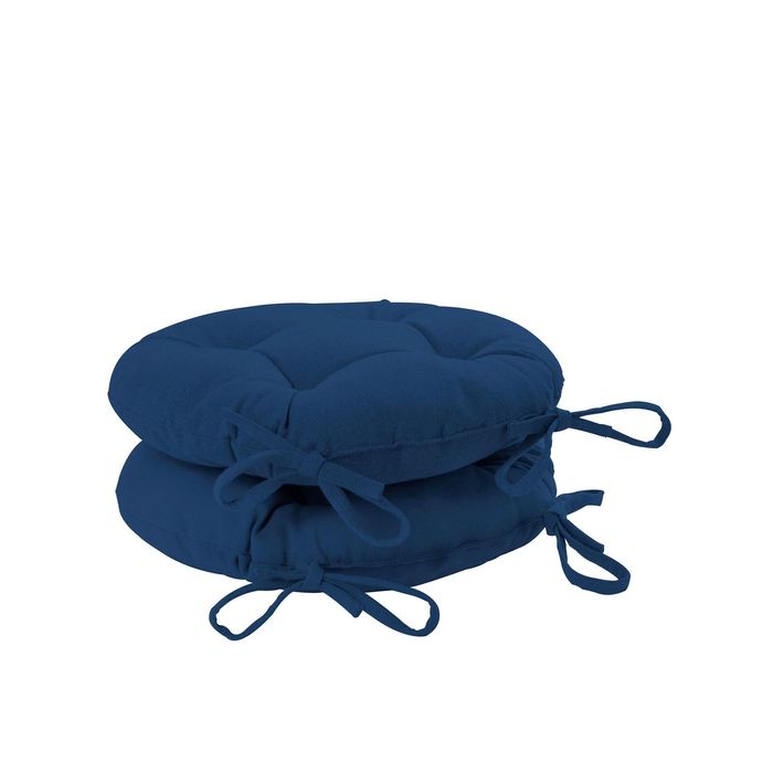 Harbour Housewares Round Dining Chair Seat Cushions - Pack Of 2