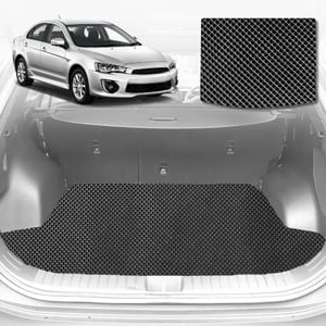 6D Diamond Car Boot Mat for Mitsubishi Lancer Manual (CJ)2007-2017-Cargo Mat-Black-Outback GT