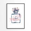 Pink Blue Colored Fashion Perfume Bottle Design   Print 100% Australian Made 90 x 120cm   (Poster)