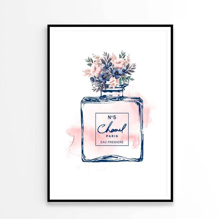Pink Blue Colored Fashion Perfume Bottle Design   Print 100% Australian Made 90 x 120cm   (Poster)
