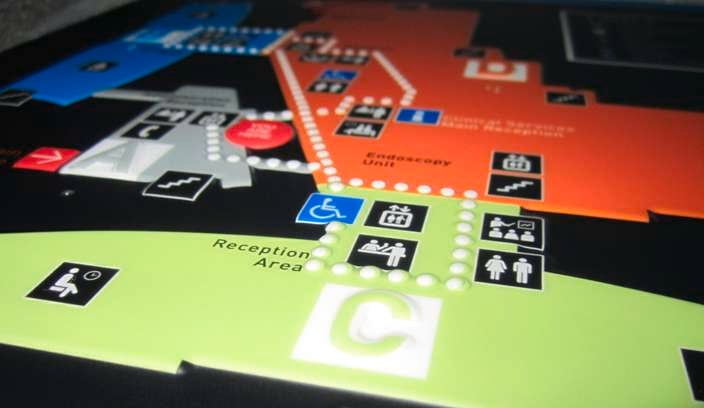 map of a shopping centre with disabled restrooms