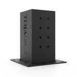 Toja Grid SOLO Black Pergola Post Base And Wall Mount Bracket For 90 x 90 Posts - 4 Pack