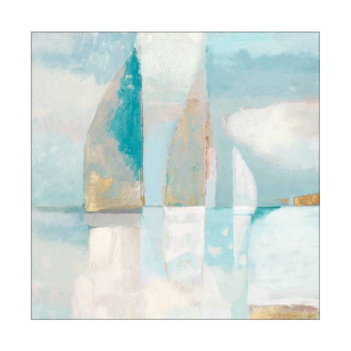 Artey | Blue Sails II - Stretched Canvas - Stretched Canvas - 50 x 50cm