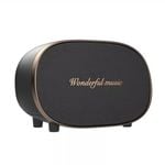 Retro Portable Rechargeable Bluetooth Speaker - Black