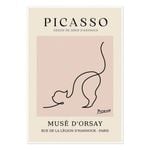 Galrie Picasso's Elegant Cat Art Print Premium Museé d'Orsay Collection for Home Decor, Poster Only, A4 21 x 30cm (8 x 12inch)