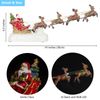 Lifebay Christmas Village Decoration LED Santa's Sleigh and Reindeer Figurines