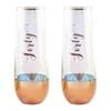 2x 40th Ombre Rose Gold Stemless Champ 16cm 180ml Drinking Cups
