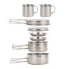 Lifebay 8-Piece Camping Cookware Mess Kit Silver