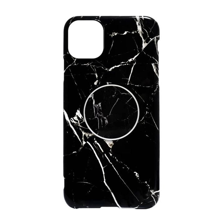 Marble Cover Silicone Phone Case Pop  - For Samsung Galaxy S20 Ultra (Black)