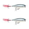 2x Rapala 7cm Skitter Pop Topwater Popper Fishing Lures - Baby Aspius