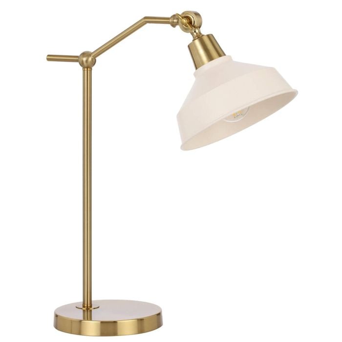 Telbix Kylan Modern Table Desk Lamp Light Metal Antique Gold Gloss Matte