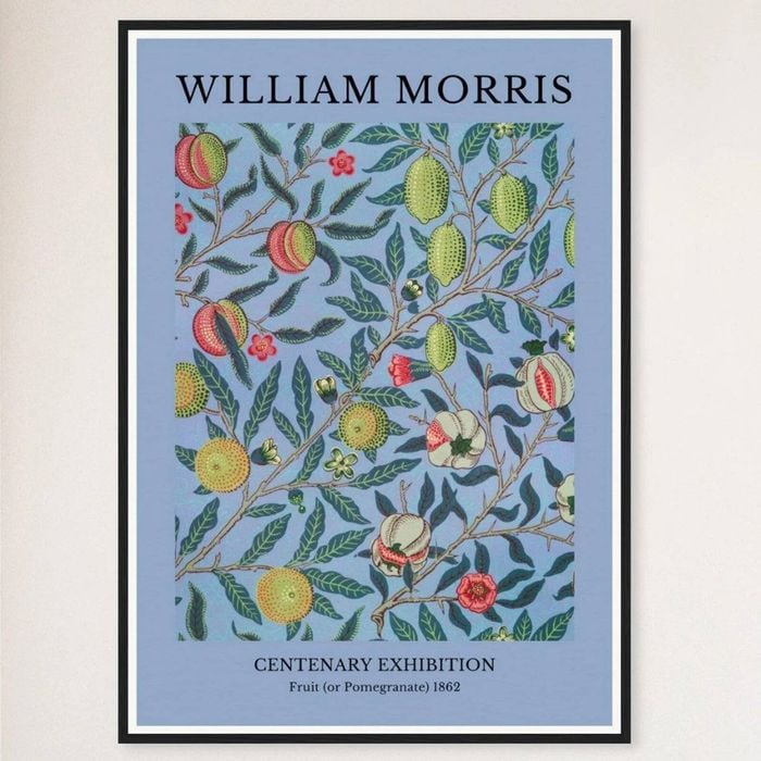 Galrie William Morris 1862 Centenary Exhibition Pomegranate Print Timeless Elegance, Black Frame, A2 42 x 60cm (16 x 24inch)