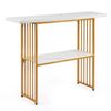Costway 2-Tier Console Table Entryway Storage Shelf