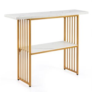 Costway 2-Tier Console Table Entryway Storage Shelf