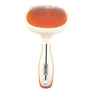 Wahl Large Slicker Brush Soft Grip for Cats & Dogs White Orange