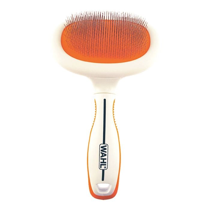 Wahl Large Slicker Brush Soft Grip for Cats & Dogs White Orange